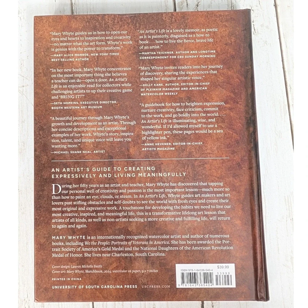 Mary Whyte An Artist's Life‎ Book Signed Hardcover Bookmark Unlocking Expression